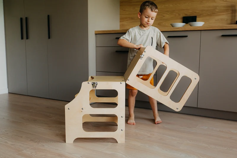 Foldable kitchen tower | Natural