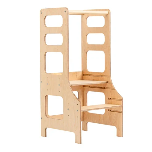 Adjustable height kitchen tower, Natural