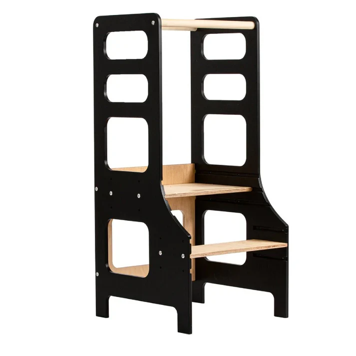 Adjustable height kitchen tower, Black
