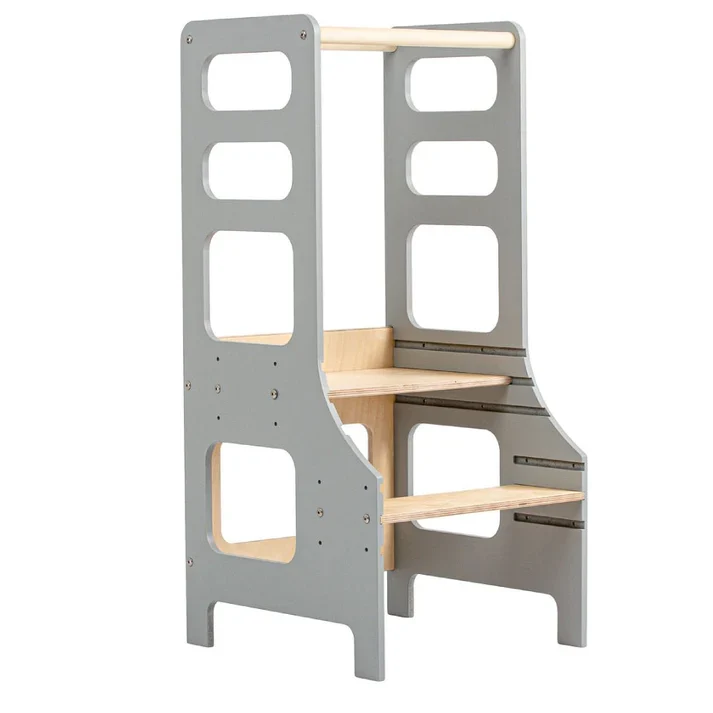 Adjustable height kitchen tower, Grey