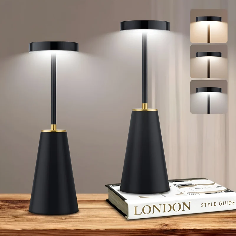 Trådløs LED Bordlampe med Justerbar Lysstyrke og Design