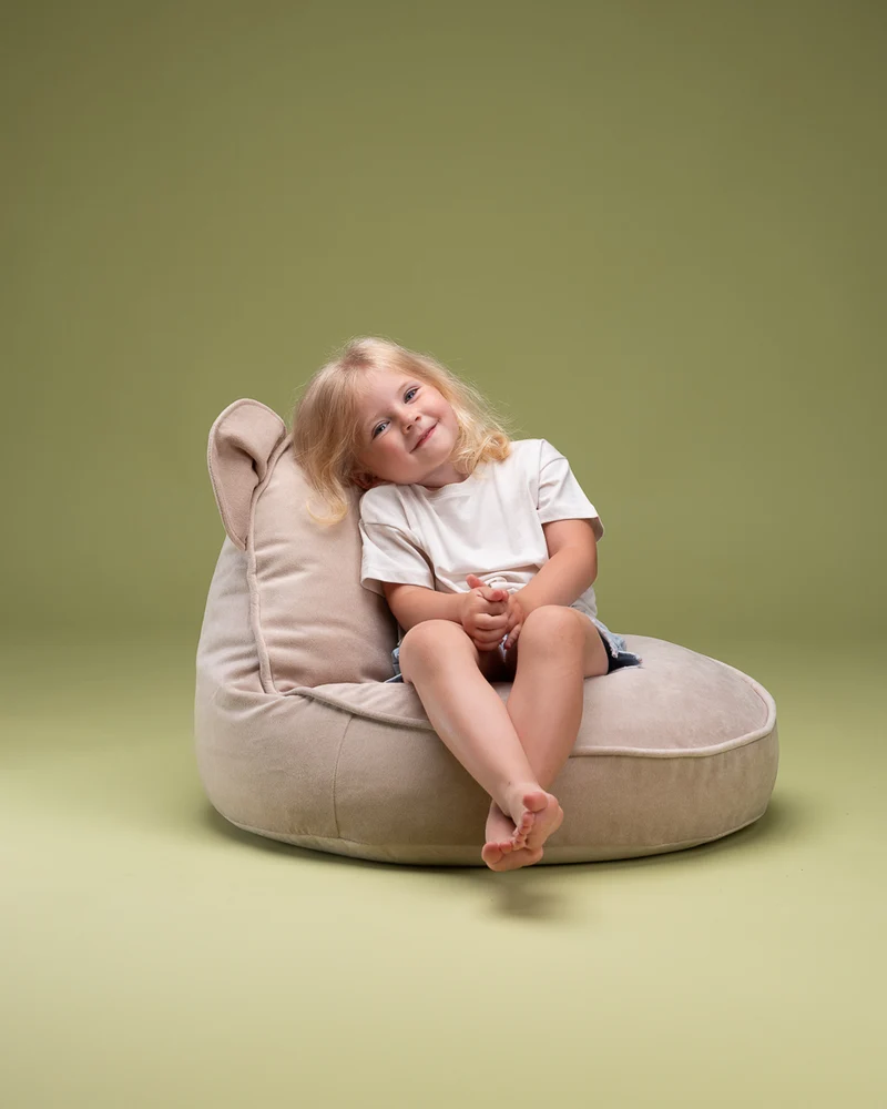 Bear Beanbag, Dusty Beige