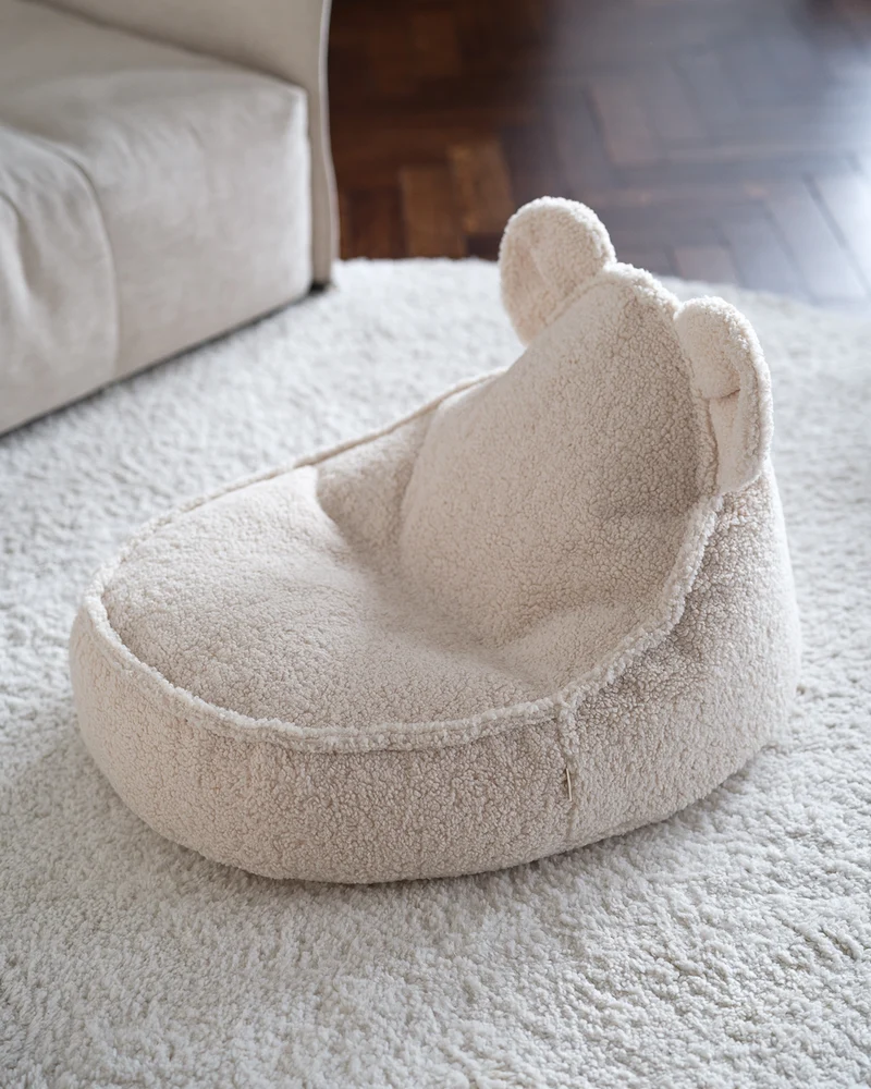 Bear Beanbag, White