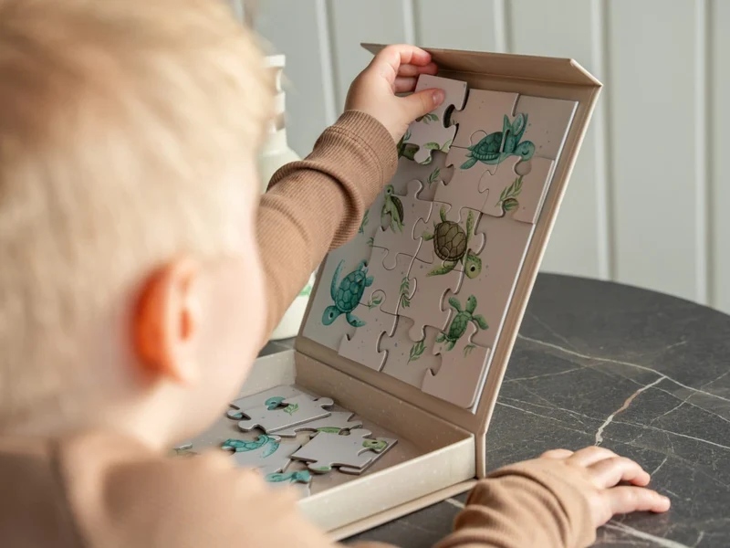 Magnetisk pussel med sköldpaddor