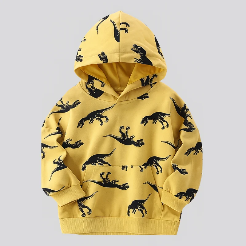 DinoStyle – Varm och andningsbar – Hoodie med Triceratops-tryck