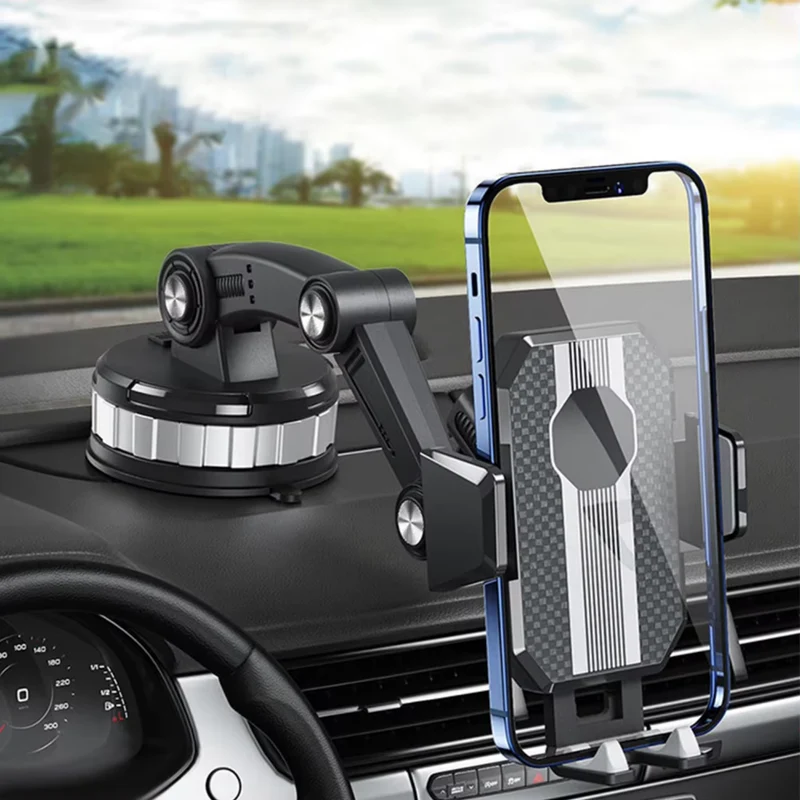 Smartphone Holder til Bil - Sikker Montering & 360° Fleksibilitet