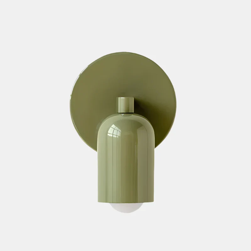 Elegant Væglampe med Farvet Glas for Hygge og Stil
