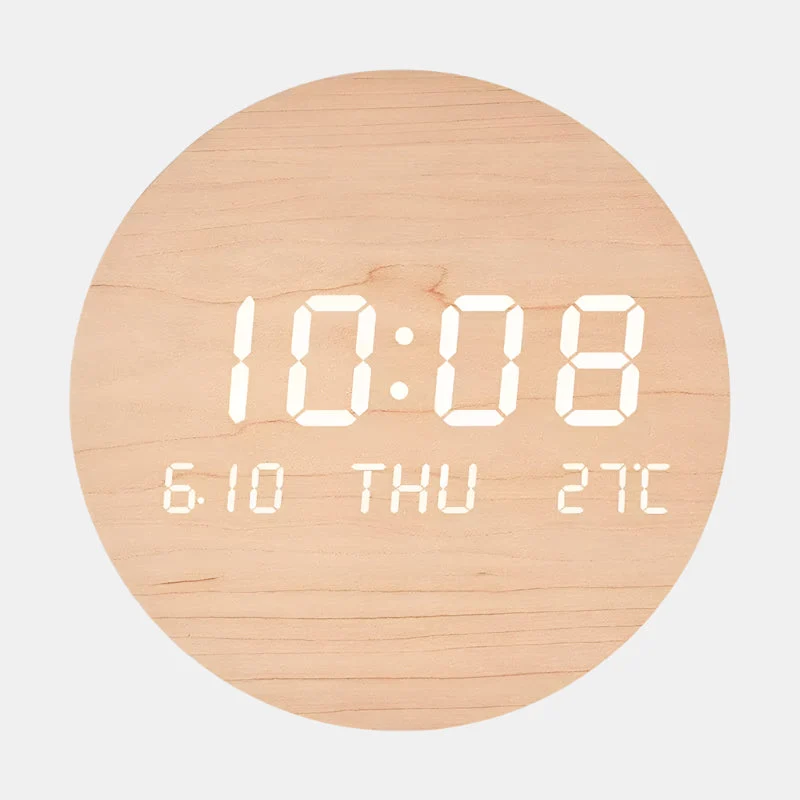 Elegant LED Vægur med Tydeligt Display og Trådløs Komfort