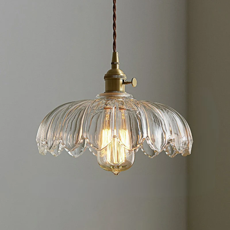 Unik Glaspendel med Vintage Blomsterdesign til Dit Hjem