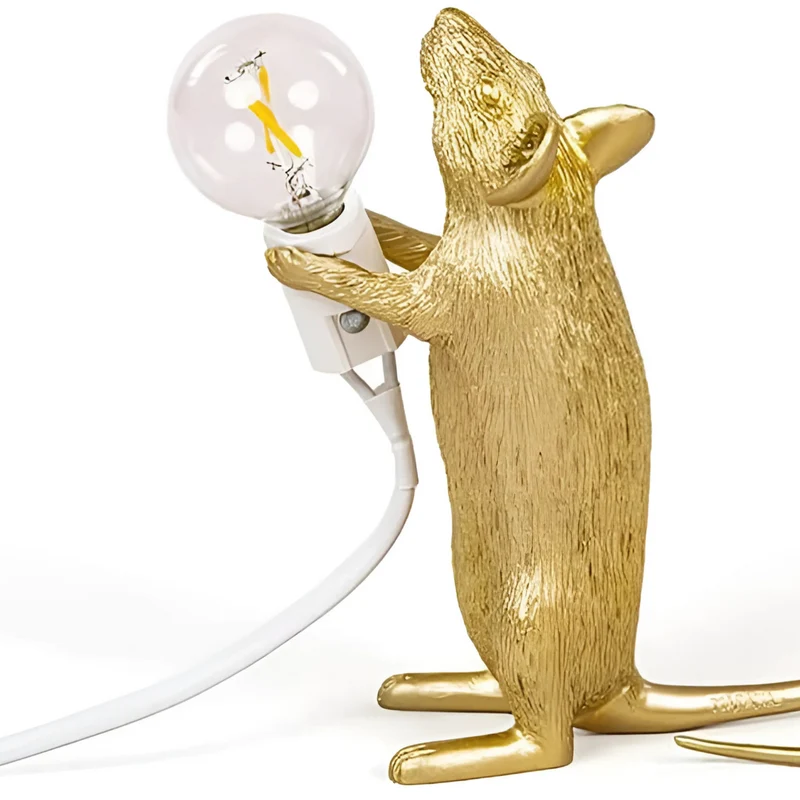 Charmerende LED Mus Bordlampe med Blødt, Varmt Lys