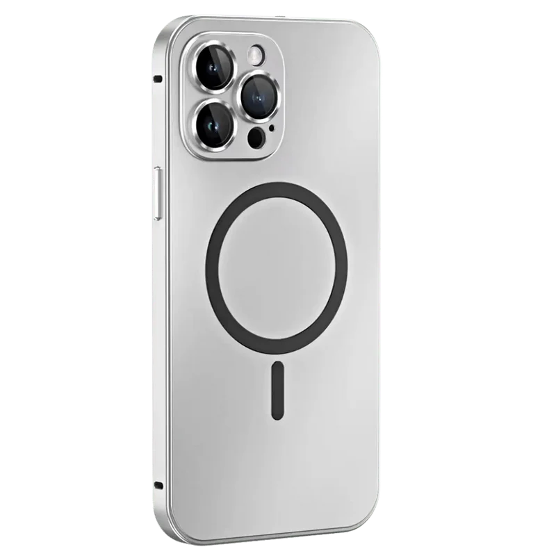 Elegant Magnetisk Metal Cover til iPhone - Slankt og Beskyttende