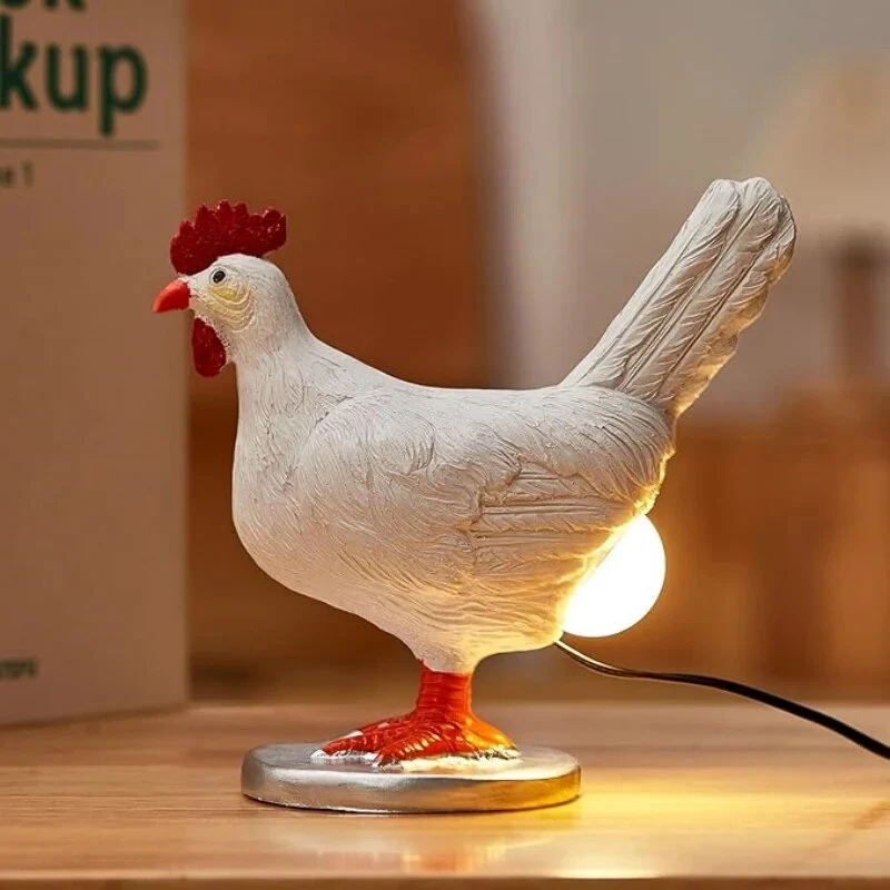 Sjov Kylling Bordlampe med Blødt LED Lys til Hjemmet