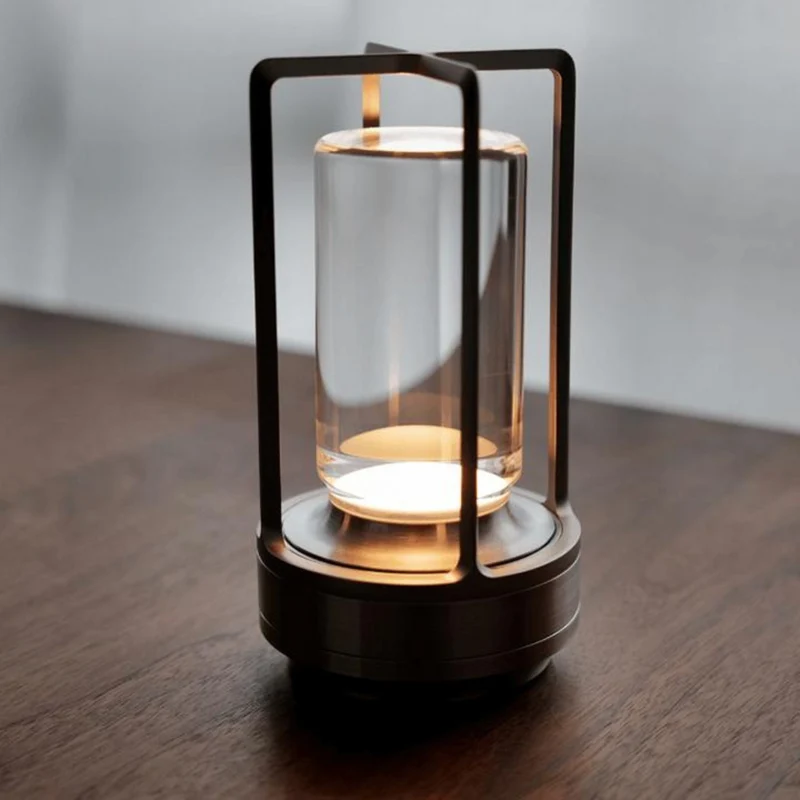 Elegant Krystallampe med Touch-Dæmpning og USB Opladning