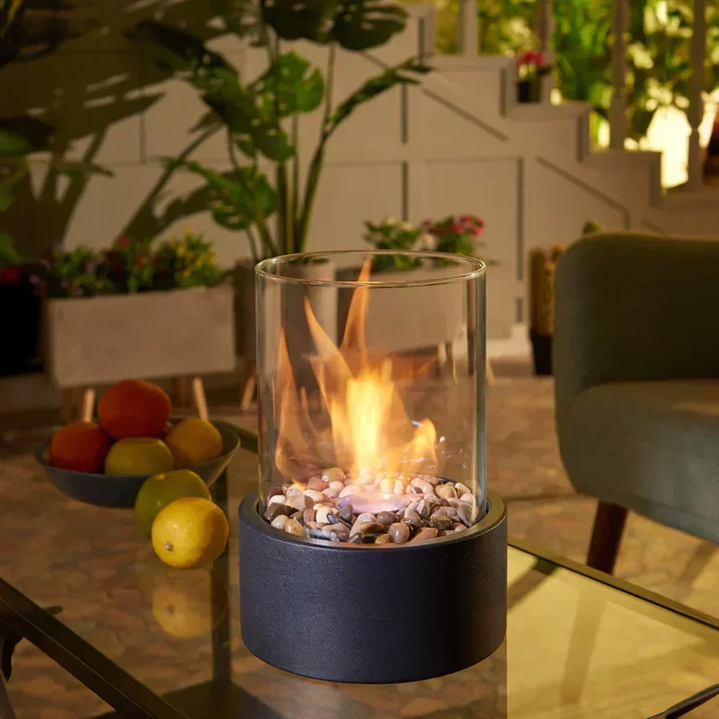 Bordpejs i Glas med Røgfri Etanol til Indendørs Hygge