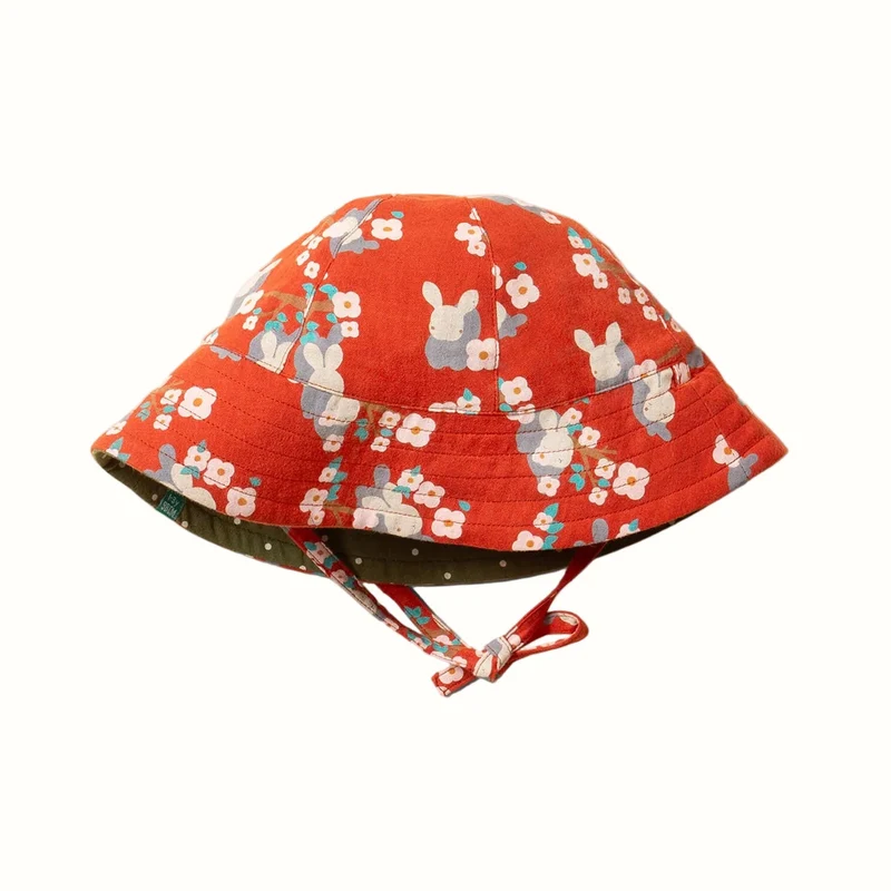 Reversibel solhatt Little Rabbits | Little Green Radicals