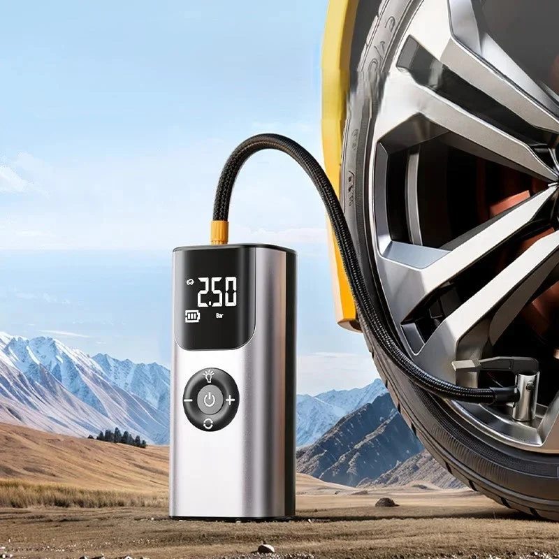 Mini trådløs automatisk bil dæk luftkompressor pumpe