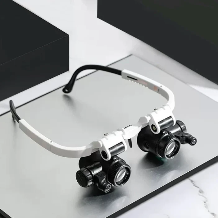 HD-lup med LED | Justerbar hovedbøjle og udskiftelige linser (8x–23x)