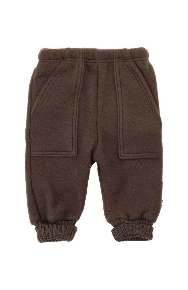 Wool Baggy Pants - Dark Brown
