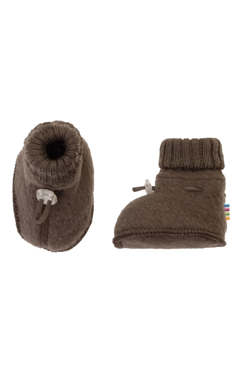 Wool booties - Dark Brown