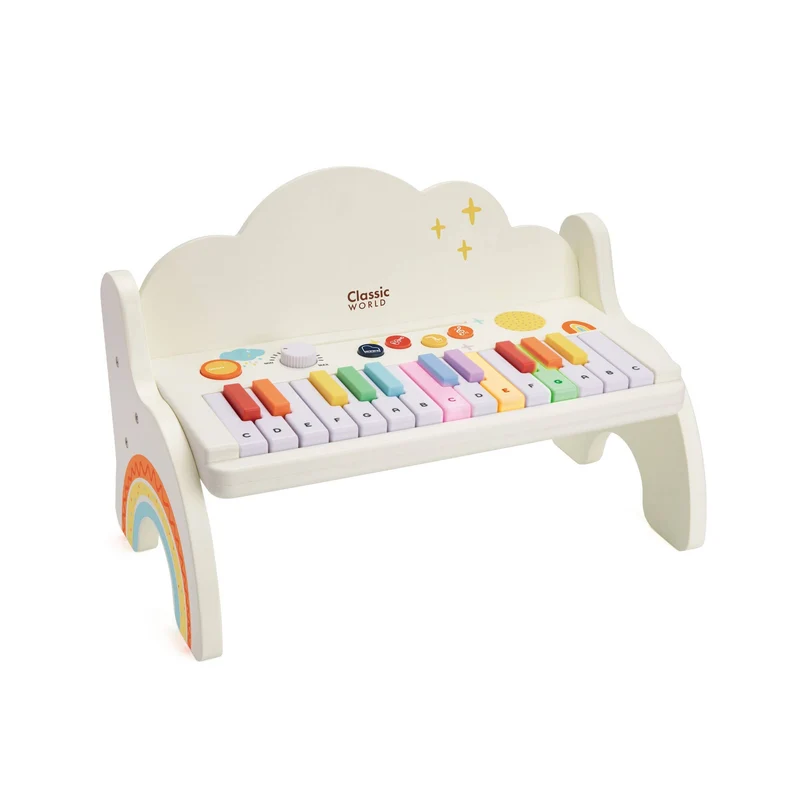 Barnpiano Rainbow med ljus och ljud