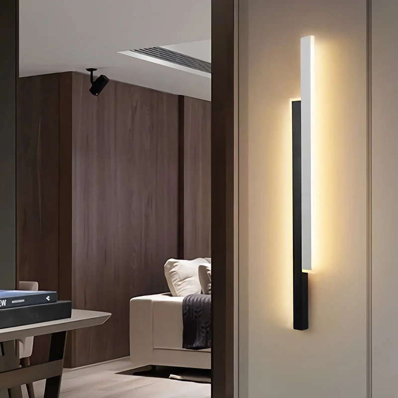 Elegant LED Væglampe med Justerbart Varmt Lys