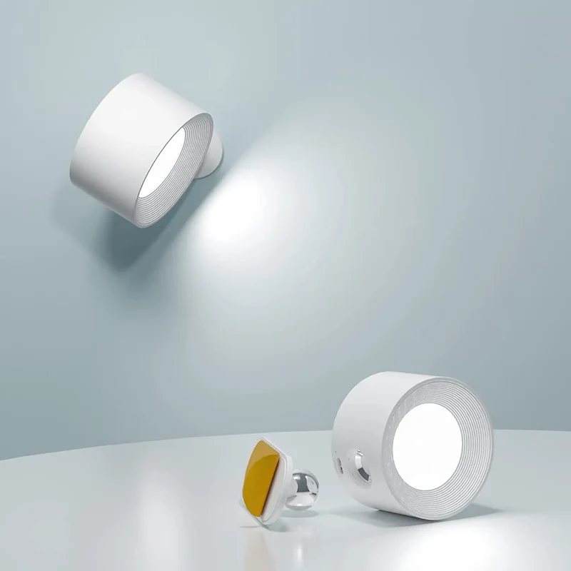 Trådløs, Dimbart Væglampe med 360° Rotation og Magnetisk Montering