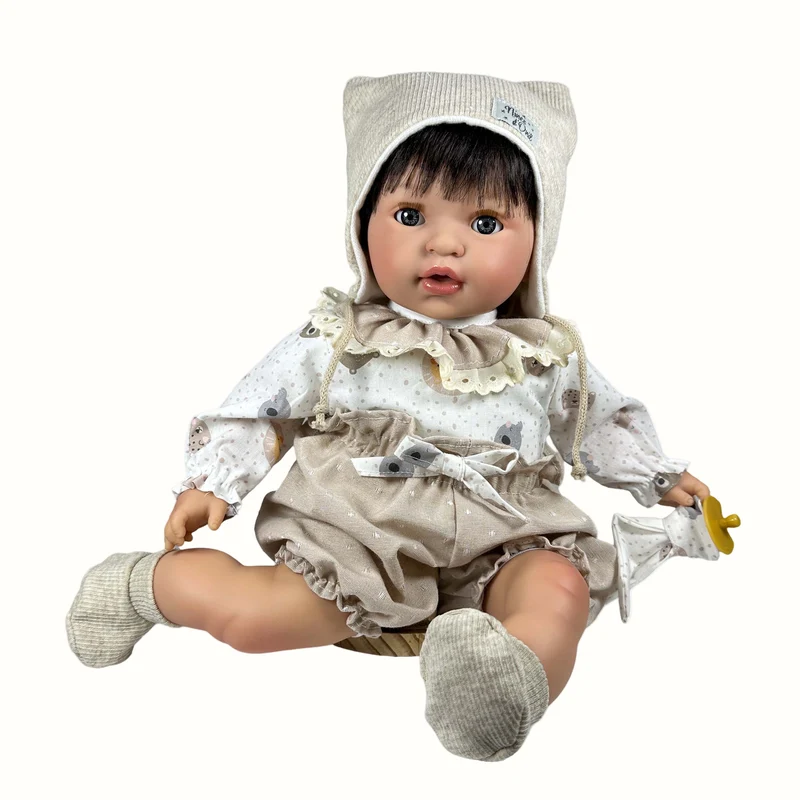 Noa Brunette handgjord docka – 45 cm