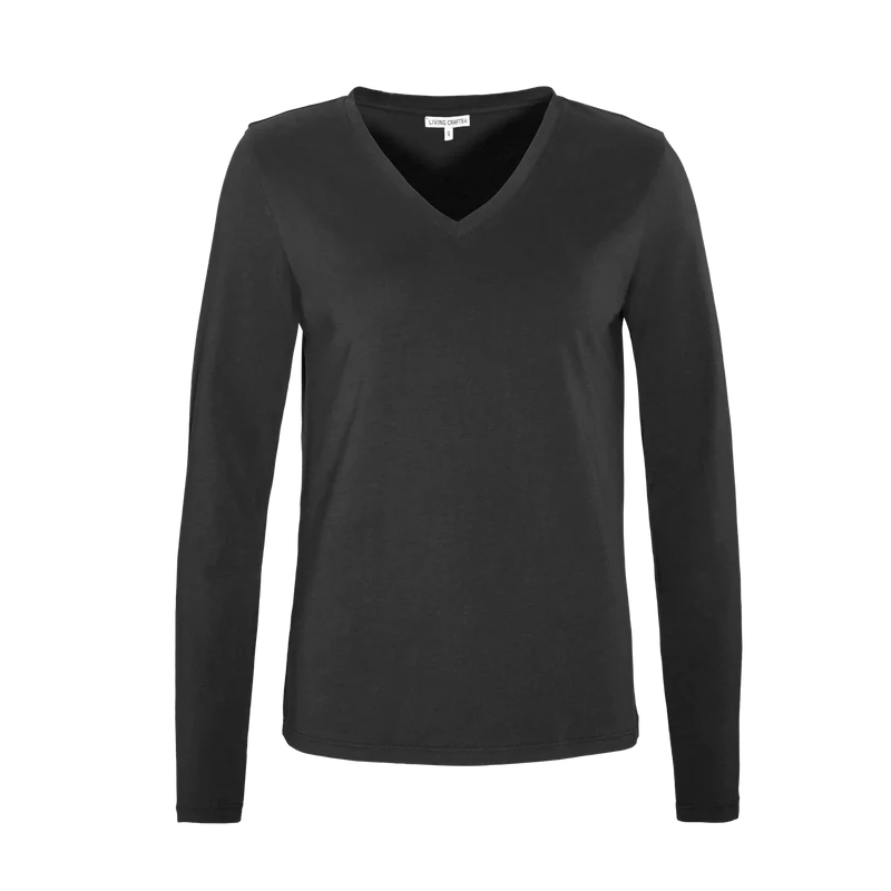 Living Crafts - dame - langærmet t-shirt - sort