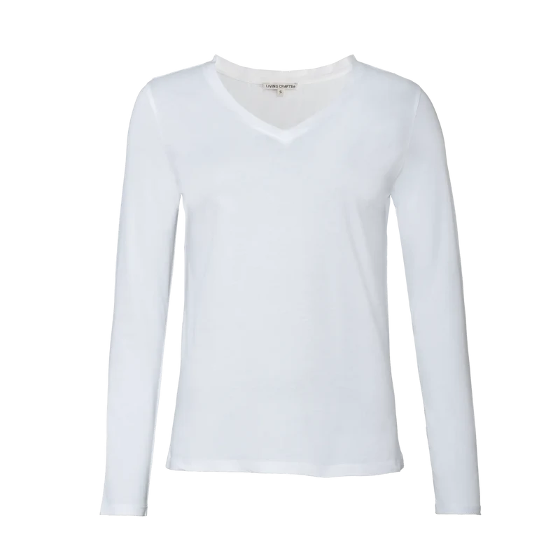 Living Crafts - dame - langærmet t-shirt - hvid