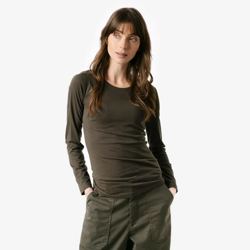 Living Crafts - dame - langærmet t-shirt - pineneedle