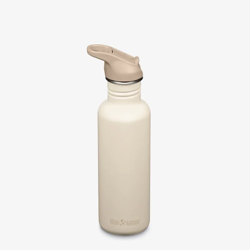 Klean Kanteen - 800 ml. - flip seal sport - white cap gray