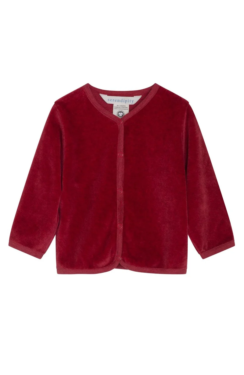Baby Velour Jacket - Ruby