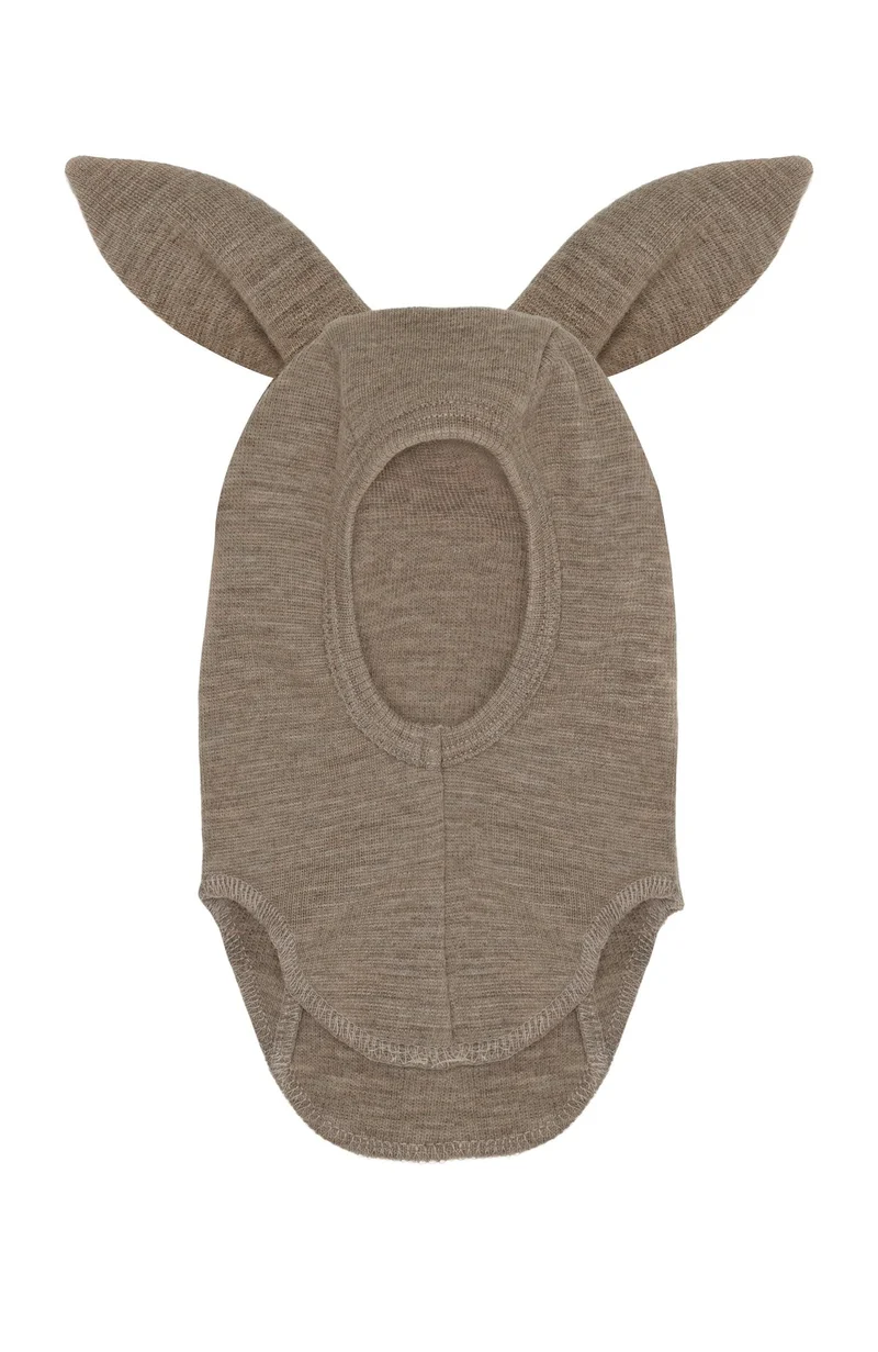 Balaclava Ears Wool Rib - Savannah Melange