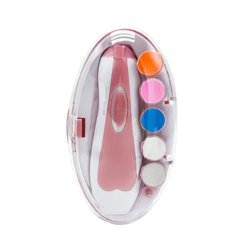 Electric Baby Nail File, Gentle Baby Electric Nail Trimmer, Electric Baby Nail Clipper with 7 Grinding Head Replacement Pads