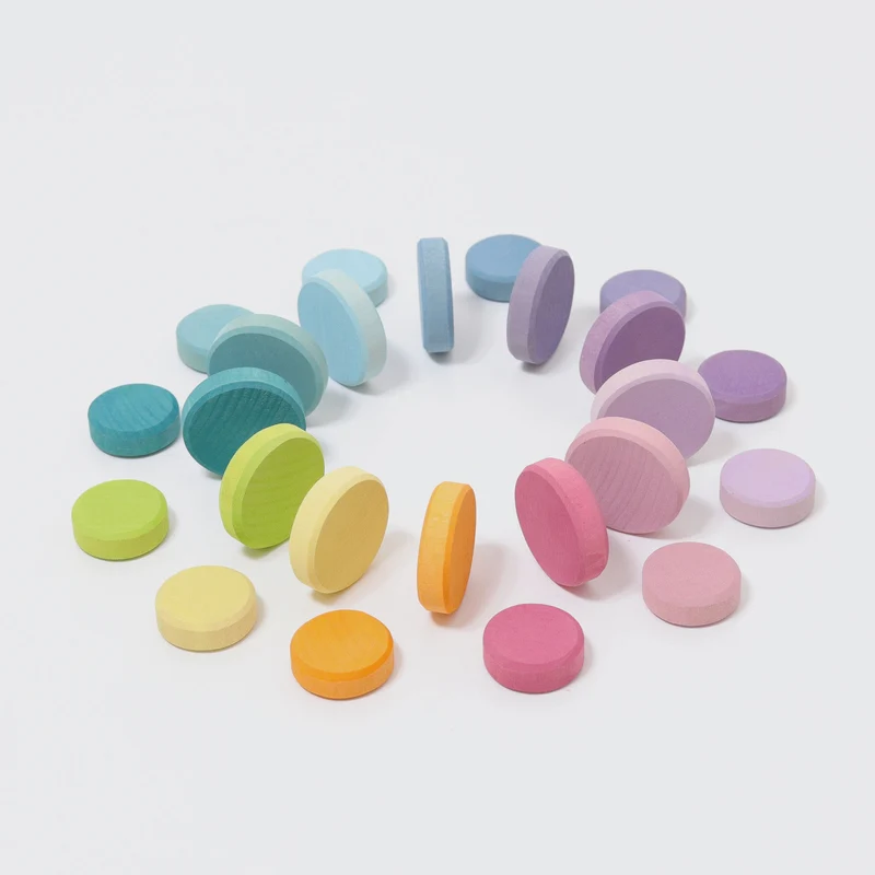 Grimms - coins - 24 stk. - pastelfarver