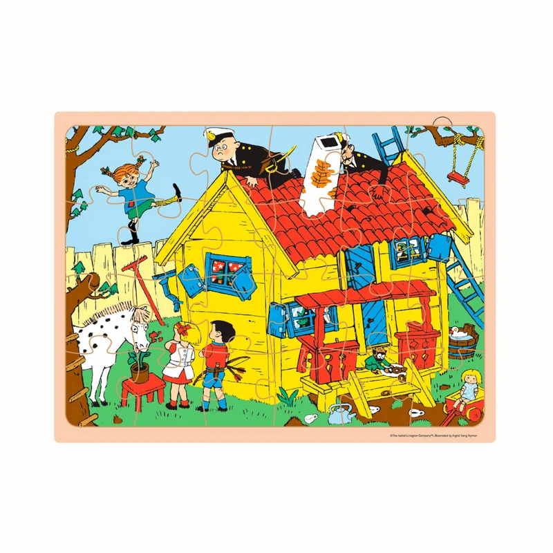 Pippi träpussel med ram