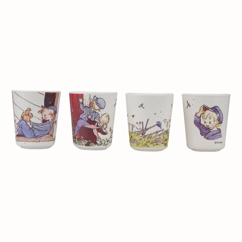 Emil barnmuggar i melamin – 4-pack