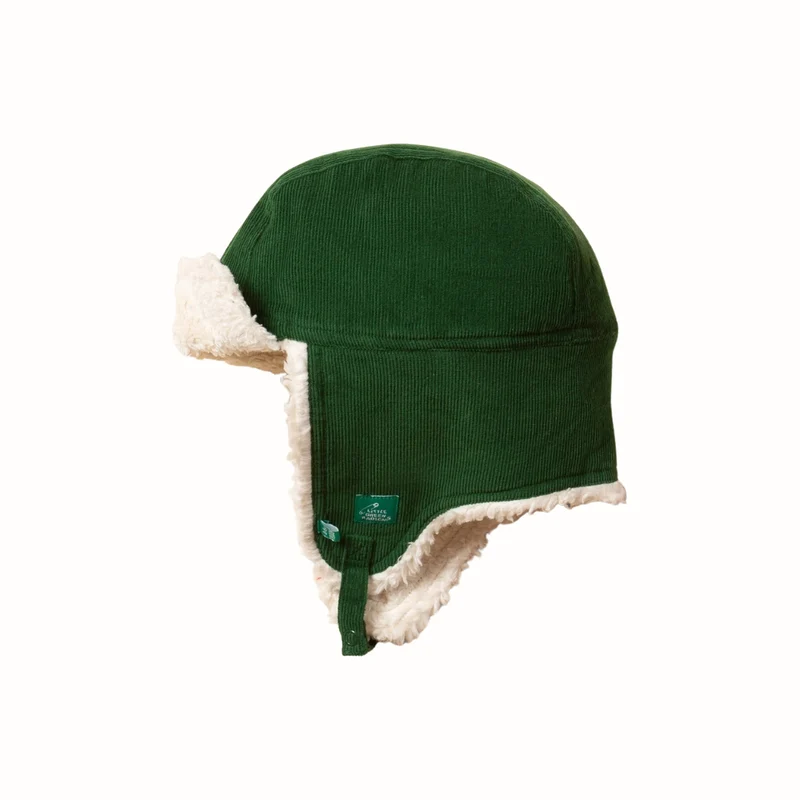 Vintermössa barn i sherpa – Vintage Green