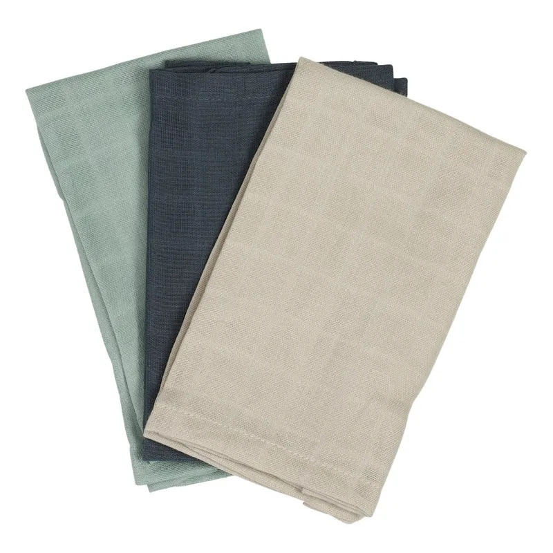 Haps Nordic - vaskeklude - 3-pak - solid - cold colours