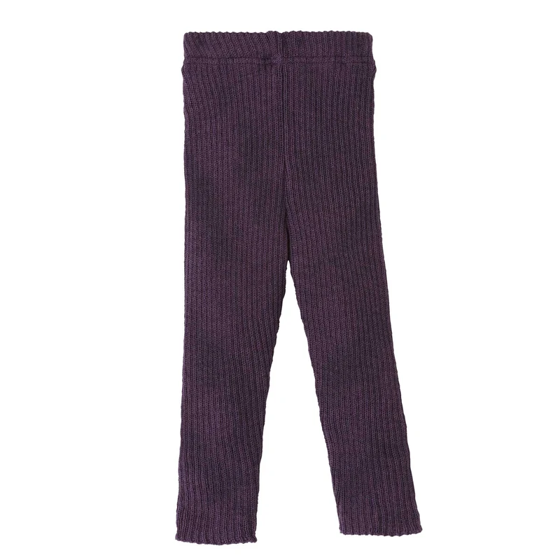 disana - strikleggings - aubergine/lilla