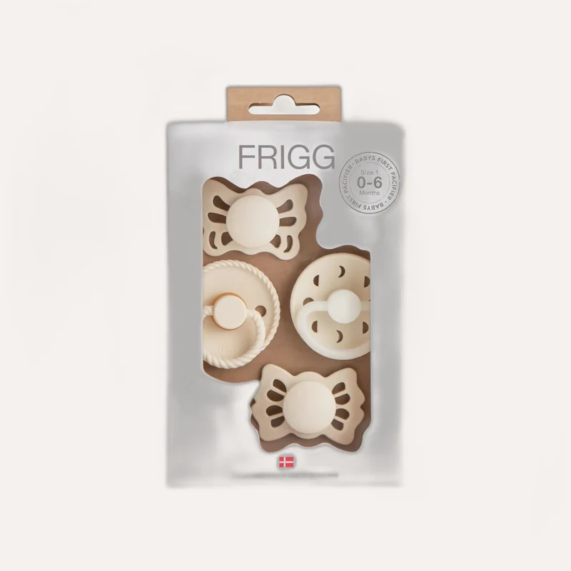 FRIGG Baby's First Pacifier Moonlight Sailing (Cream) 4-Pack