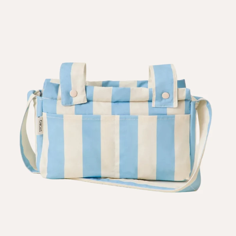 Stroller Party™ Caddy Bag | Blue Wide Stripe
