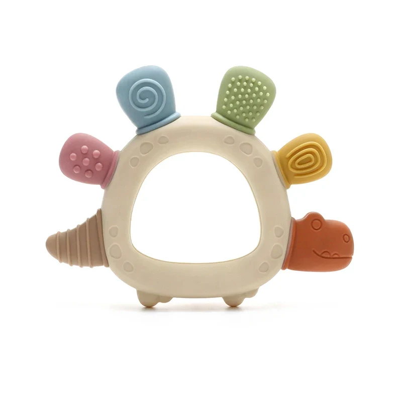 Baby Dinosaur Teether BPA-Free – Easy-Grip Gum Relief Toy