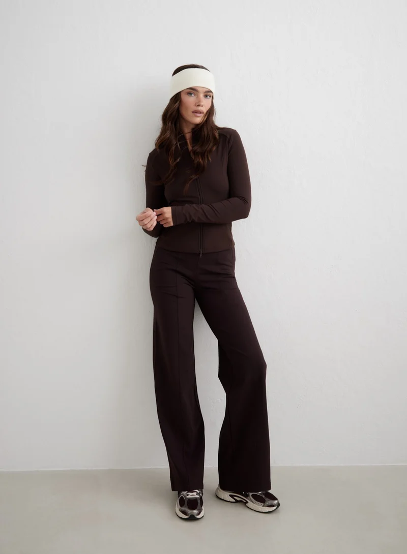 Cacao Warming Pintuck Pants