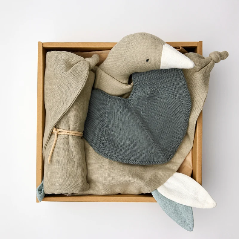 Baby presentbox i ekologisk bomull – Green Tea