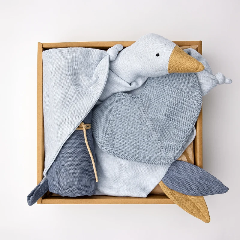 Baby presentbox Crystal Blue, 3 delar | Saga Copenhagen
