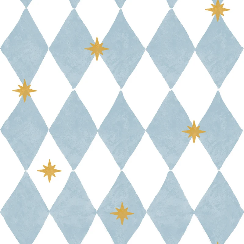 French Diamonds with Stars tapet – Dekornik