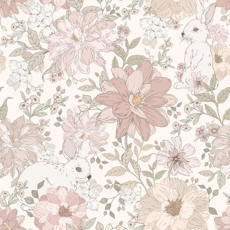 Hide and Seek Rabbits tapet – Dekornik