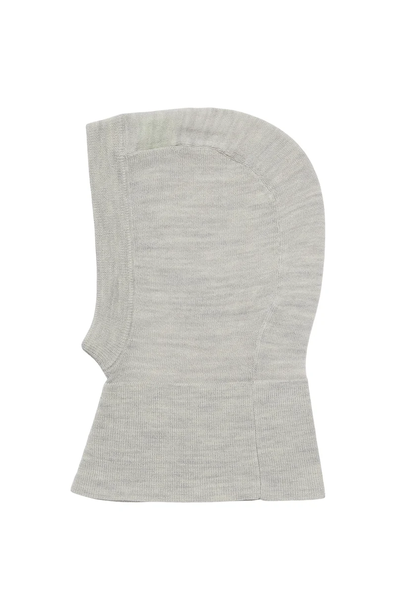 Baby Extra Fine Balaclava - Light Grey Melange