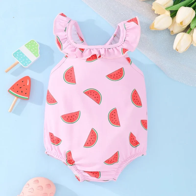 Baby Girl Watermelon Swimsuit – Cute One-Piece
